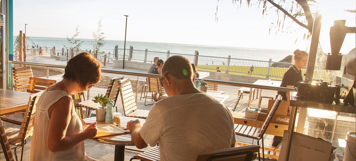 Couple at Shorehaven Cafe