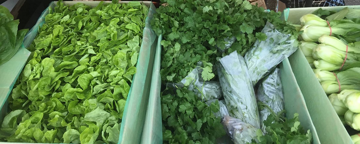 Locally grown vegetables