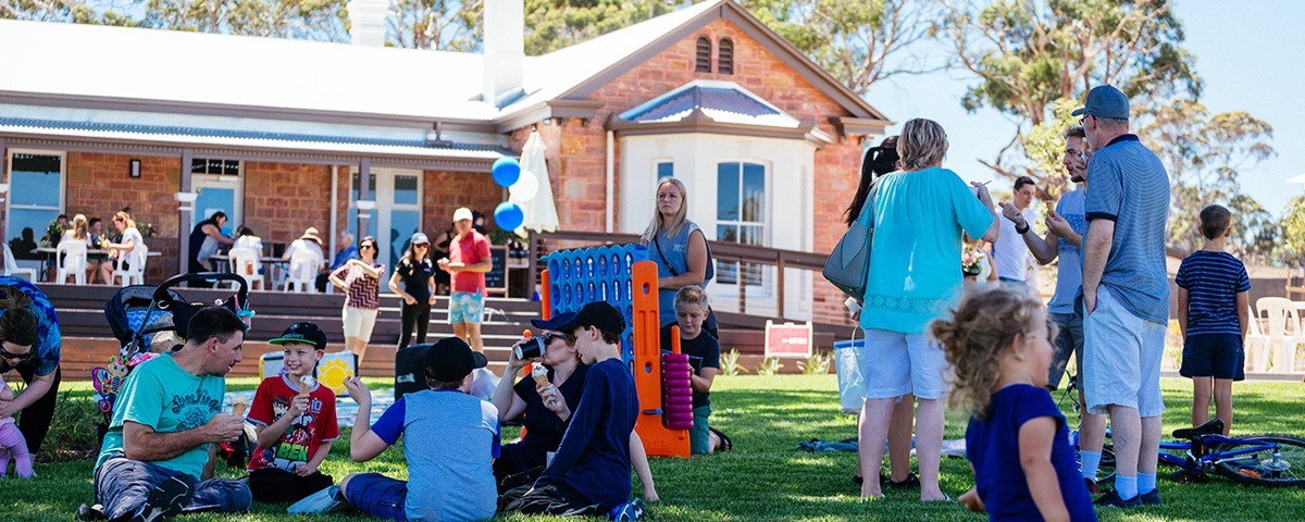 People outside Parkindula homestead