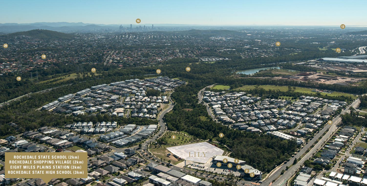 Lily Rochedale Aerial Map