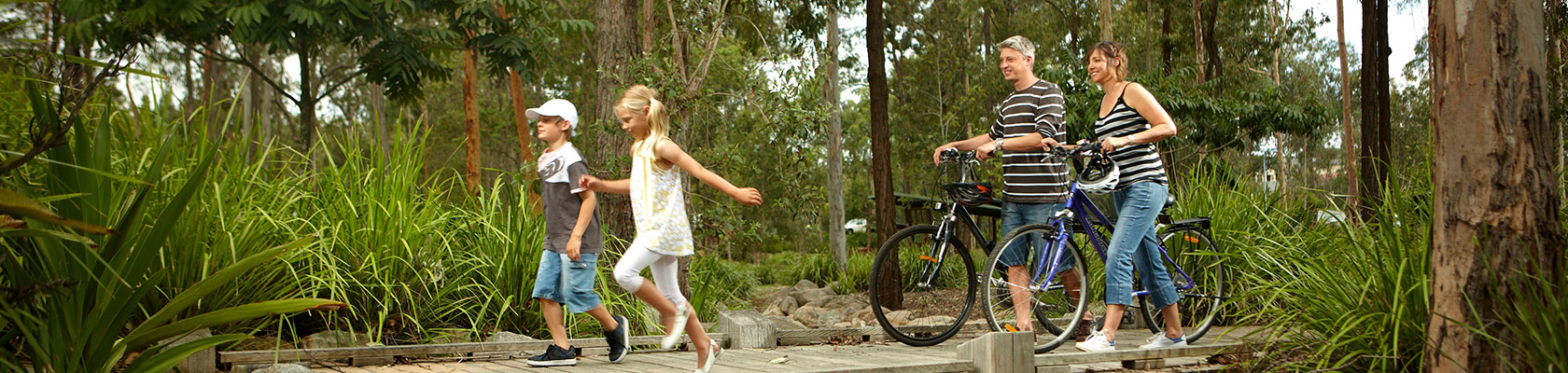 Family bush walk at Vantage Estate