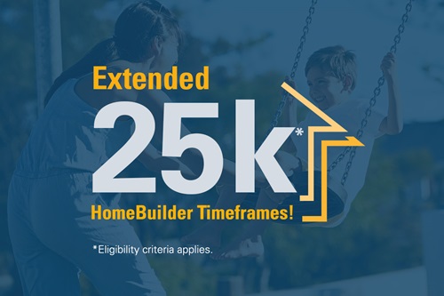 HomeBuilder Timeframes are Extended!