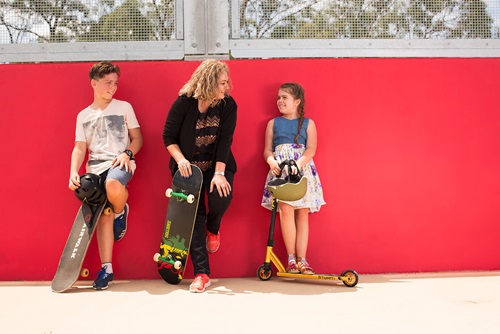 family children skate park