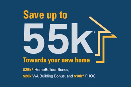 Build and save up to $55,000*towards your new home
