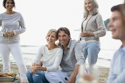 Mature couple on the beach