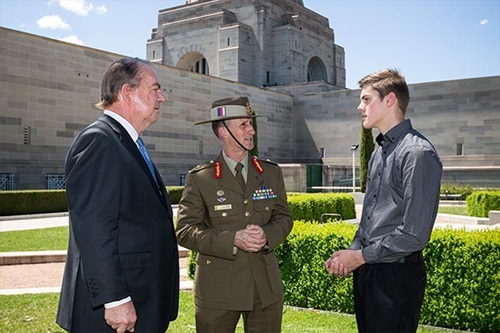 Major General Stuart Smith AO, DSC, Legacy Australian Ambassador and former Legacy ward launched the OLAKC in Canberra