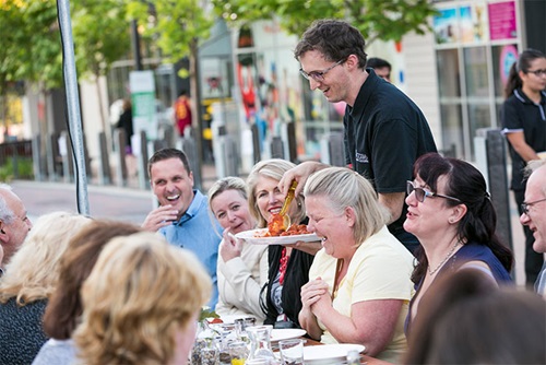 Residents at long Wellard's Long Table Dinner