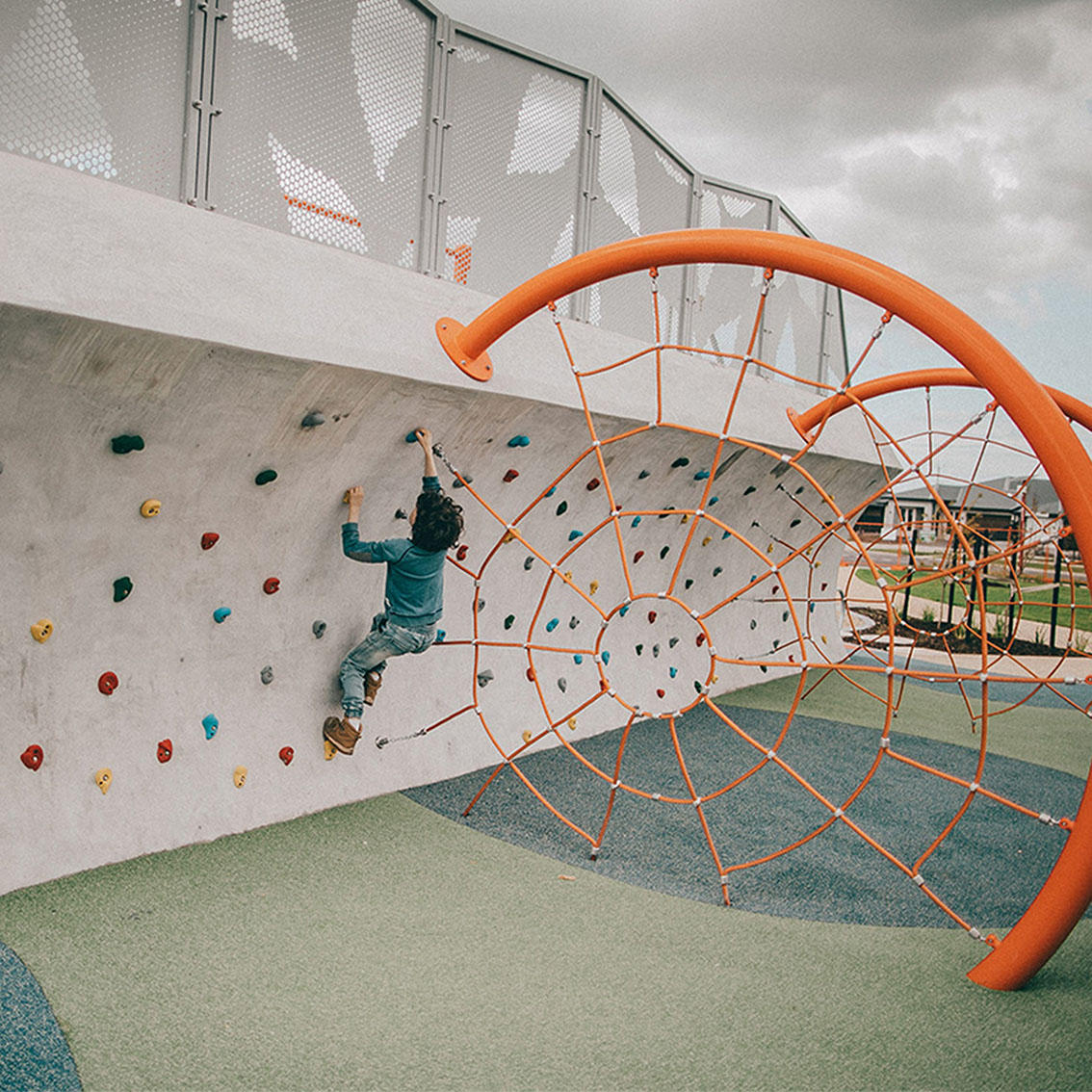 Universal Park Tarneit Boy climbing Rock Wall