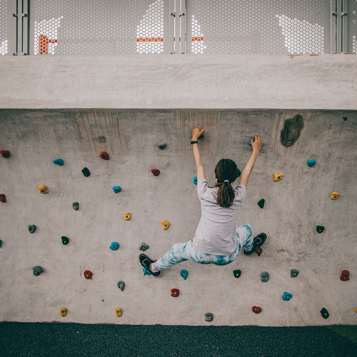 Universal Park Tarneit Girl Rockclimbing