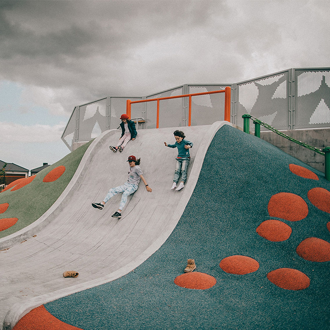 Universal Park Tarneit Kids on slide