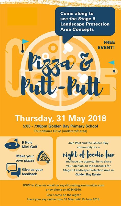 Golden Bay Pizza and Putt Putt Community Event