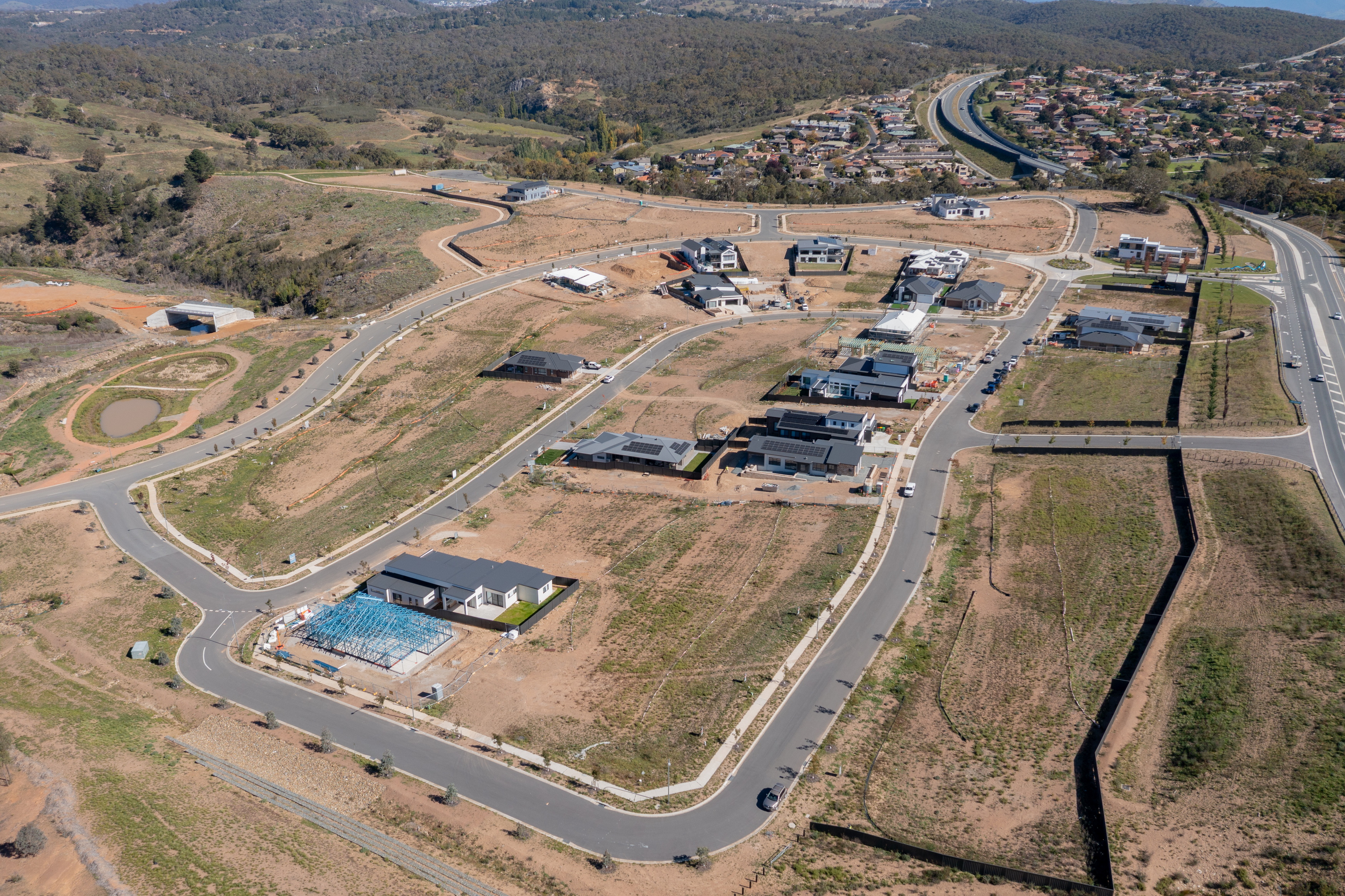 Aerial photo, Jumping Creek, NSW, development site, for PEET, 14th April, 2026, photo by Geoff Comfort, +41 411 268 146