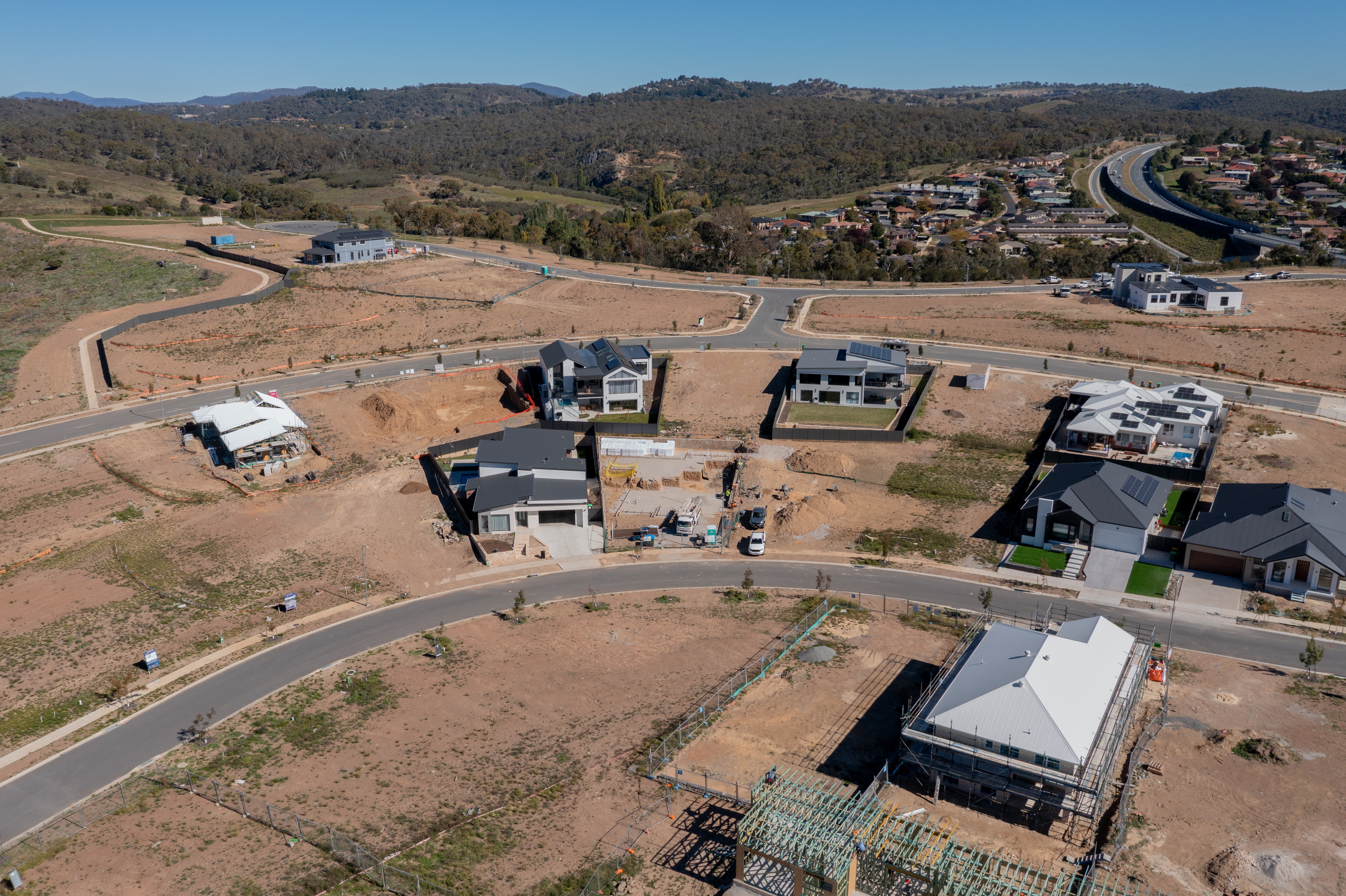 Aerial photo, Jumping Creek, NSW, development site, for PEET, 14th April, 2026, photo by Geoff Comfort, +41 411 268 146