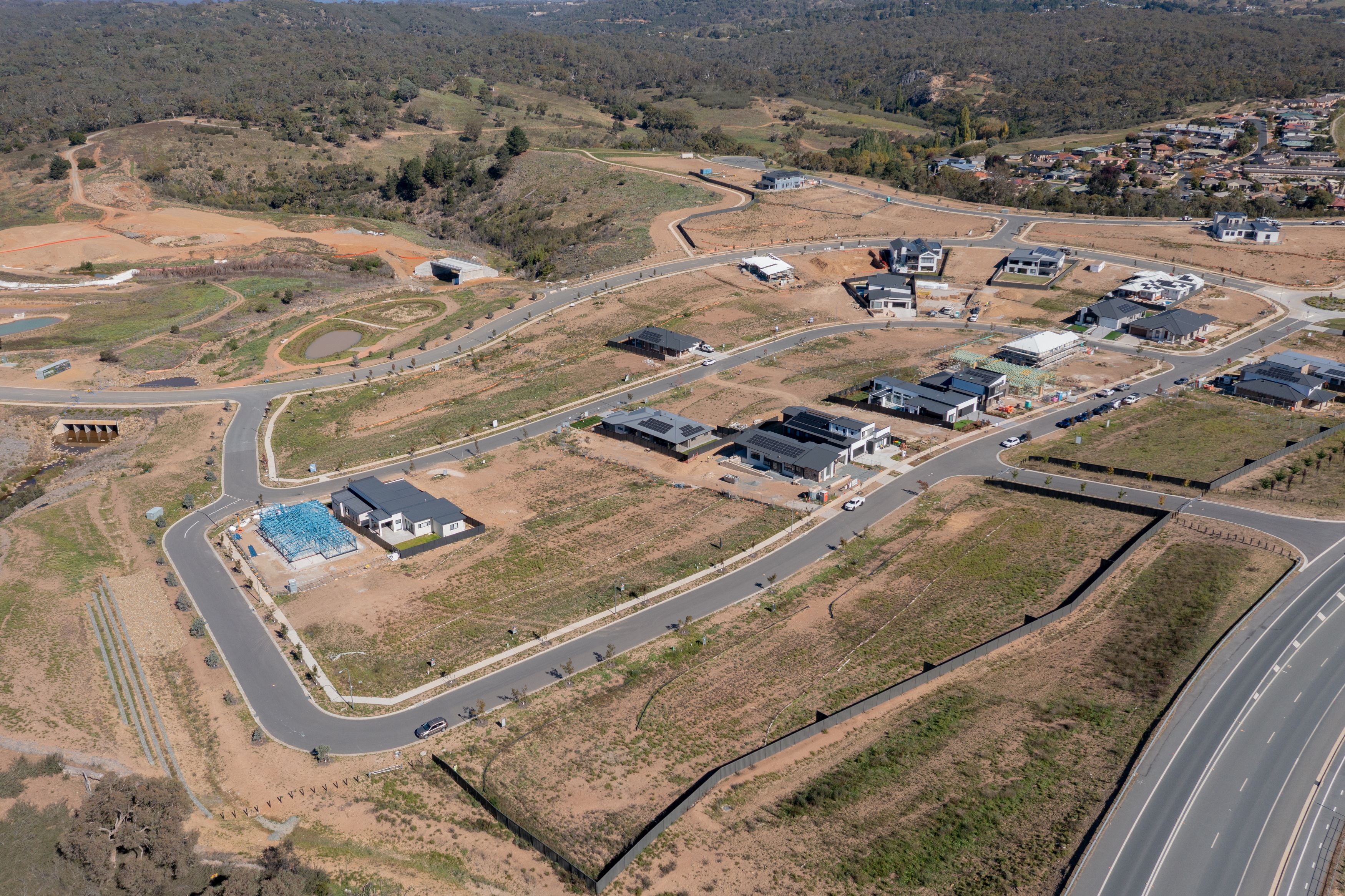 Aerial photo, Jumping Creek, NSW, development site, for PEET, 14th April, 2026, photo by Geoff Comfort, +41 411 268 146